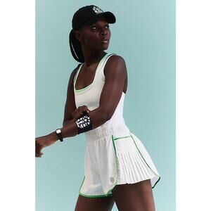 Free People Easy Tiger Shortsie White Size Large Nwot $98 Tennis Romper Dress